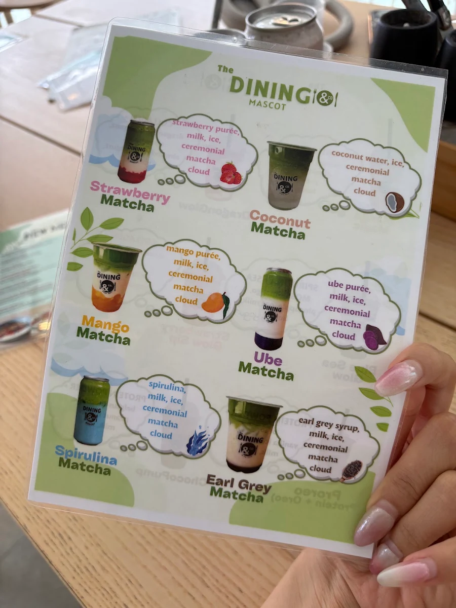 Menu, The Dining & Co Mascot