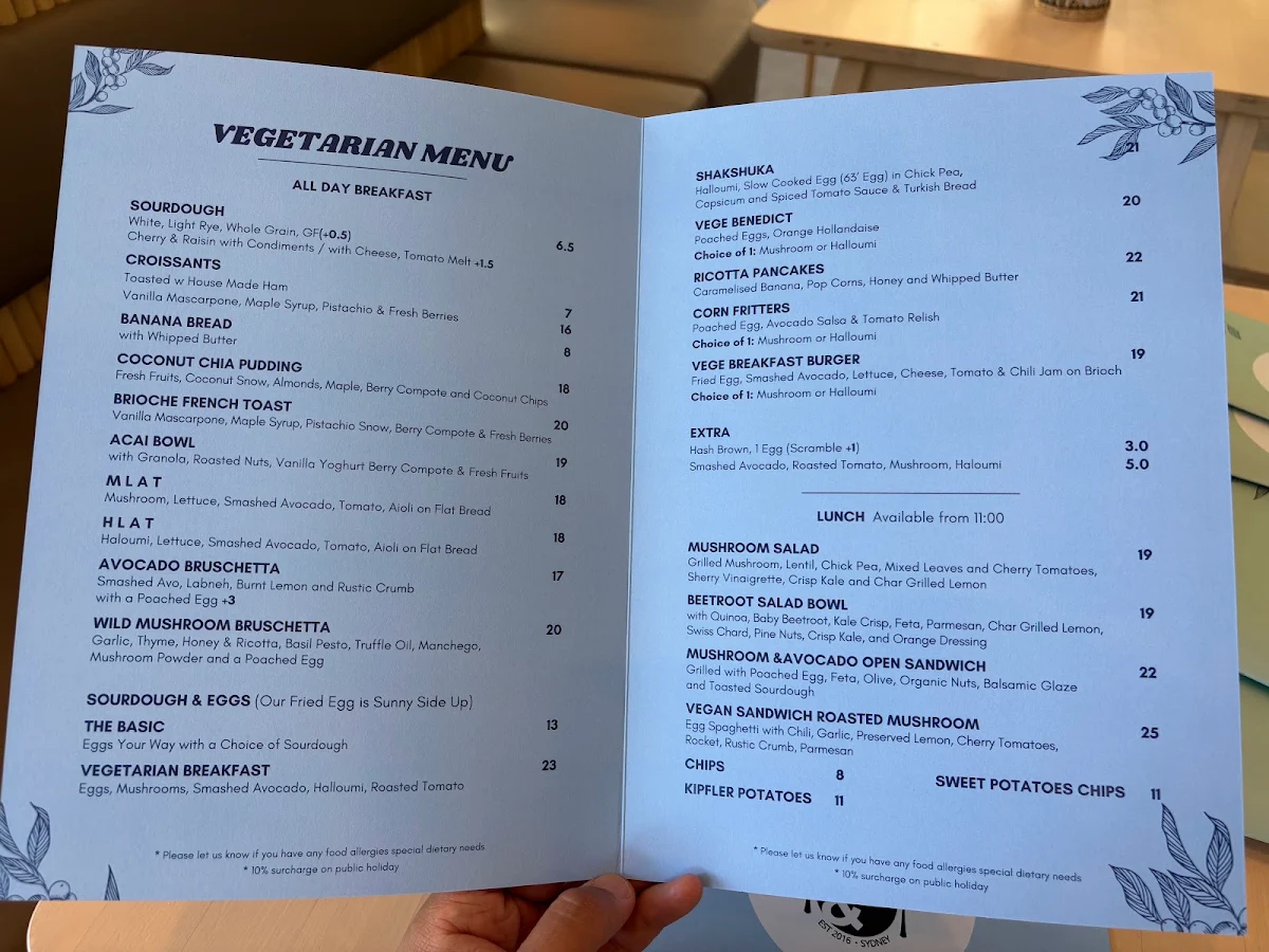 Menu, The Dining & Co Mascot