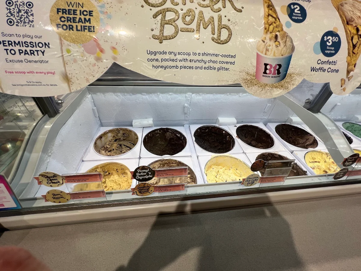 Menu, Baskin-Robbins Surfers Paradise