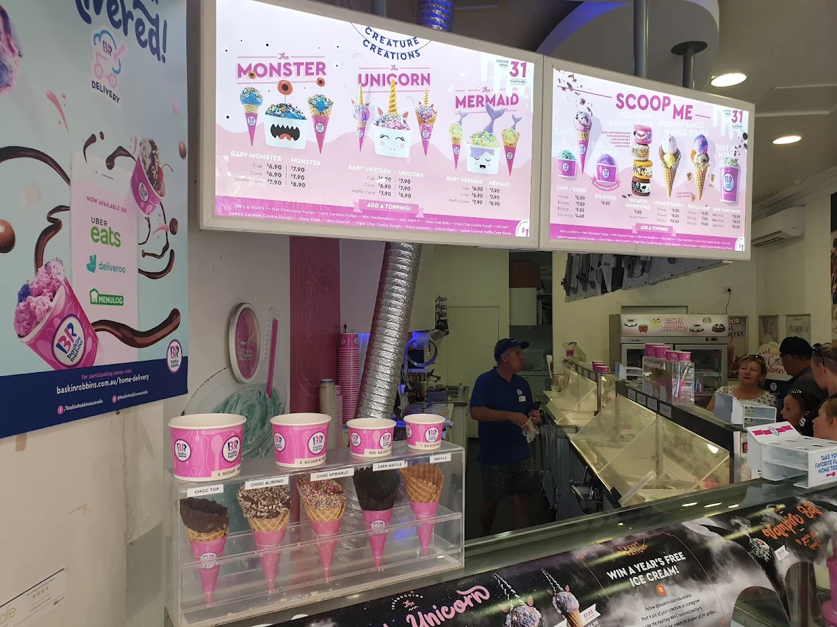 Menu, Baskin-Robbins Surfers Paradise