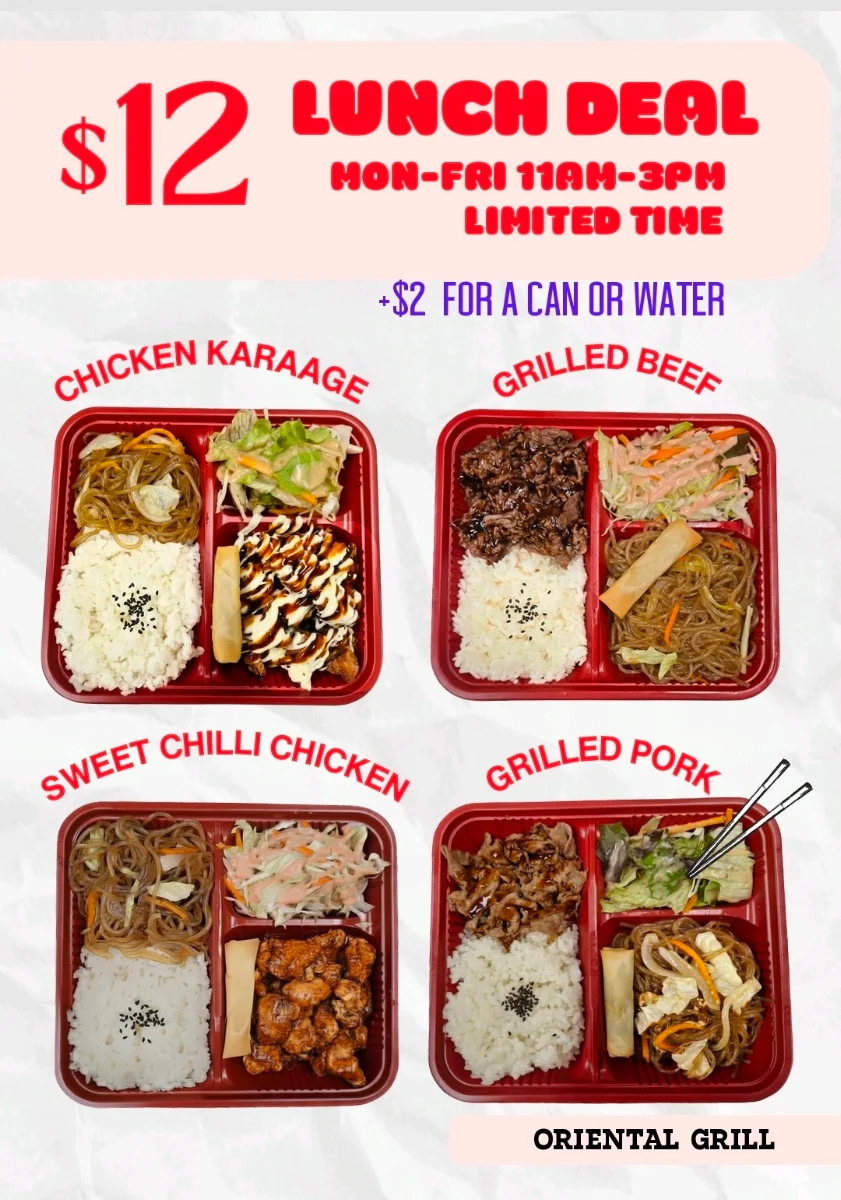 Menu, Oriental Grill Upper Coomera