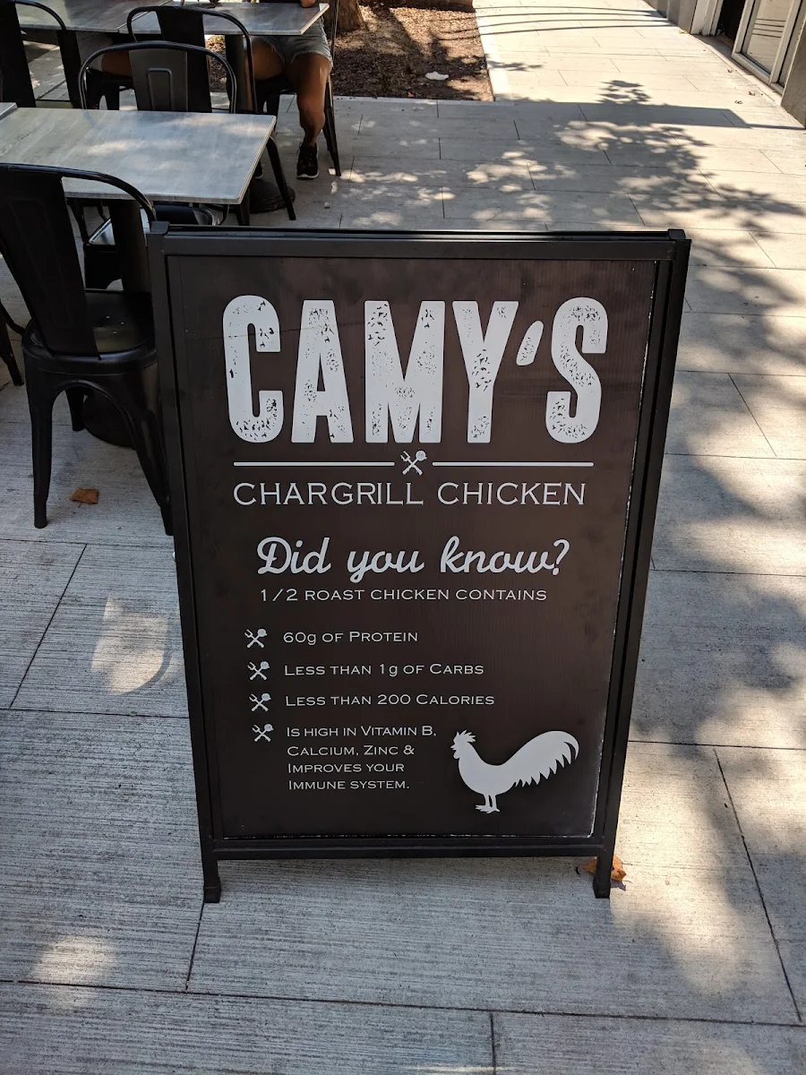 Menu, Camy’s Chargrill Chicken Surry Hills