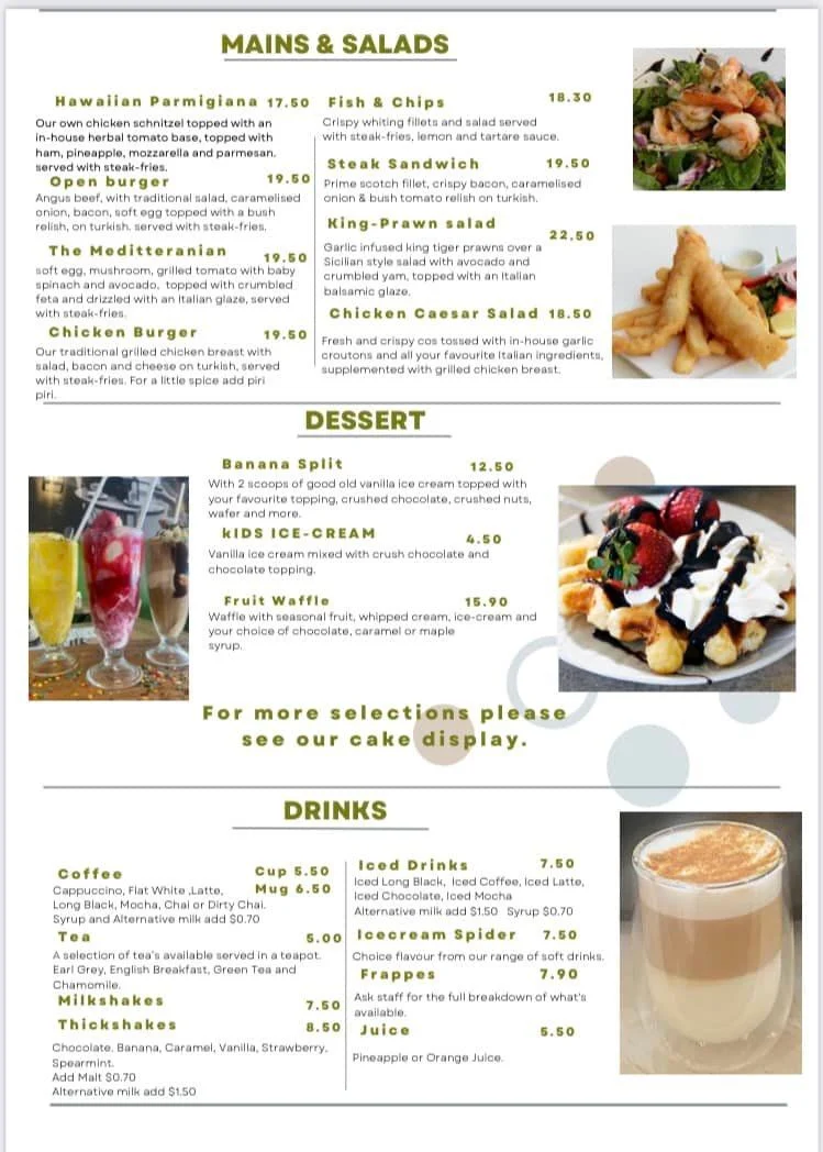 Menu, Tammy's