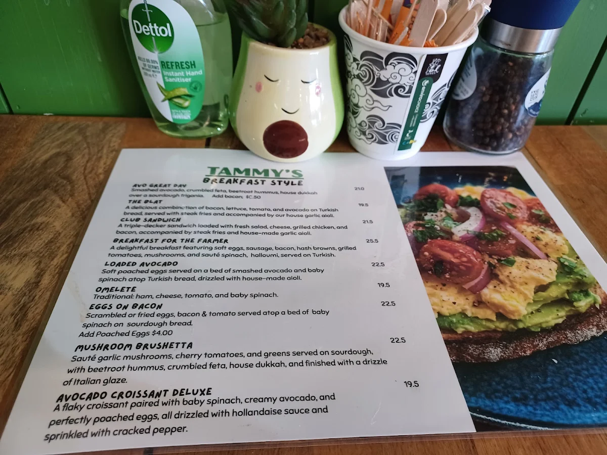 Menu, Tammy's