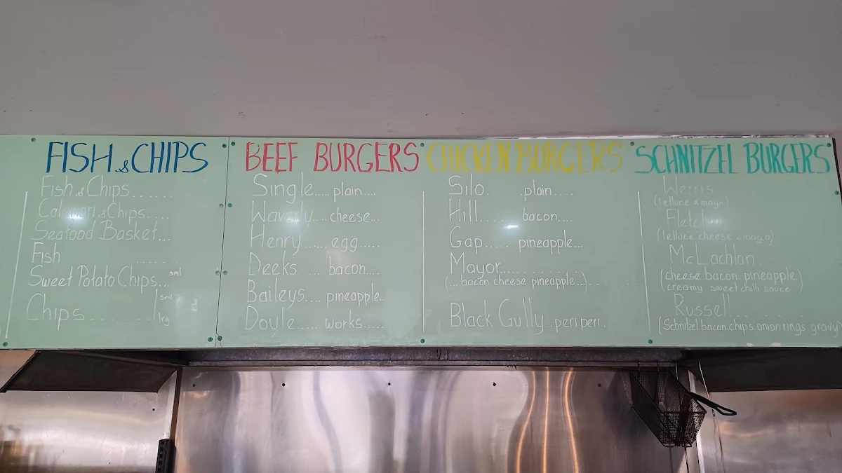Menu, Tammy's
