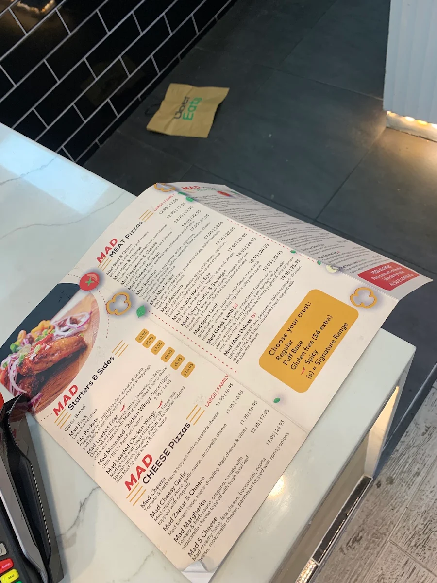 Menu, Madtoppings Parramatta