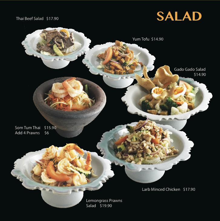 Menu, Blooming Orchids Thai Restaurant