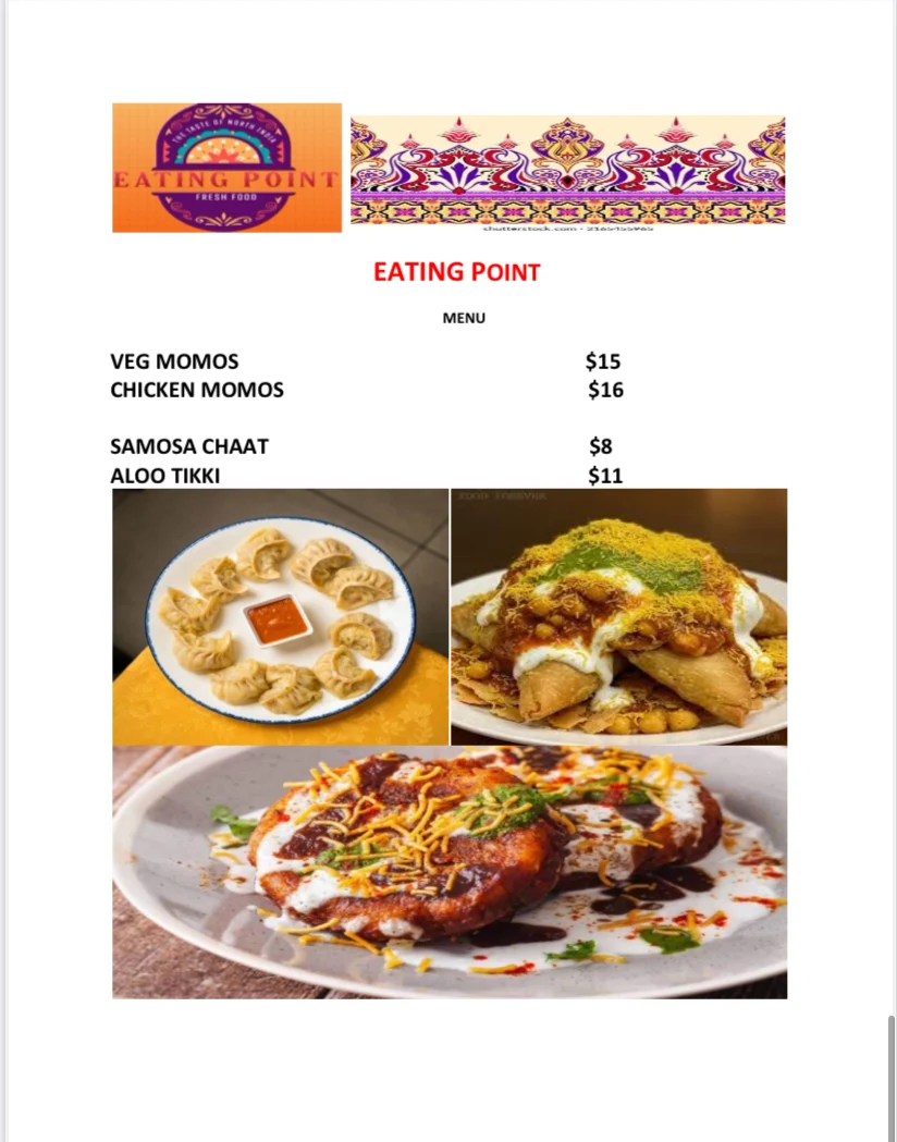 Menu, Eating Point
