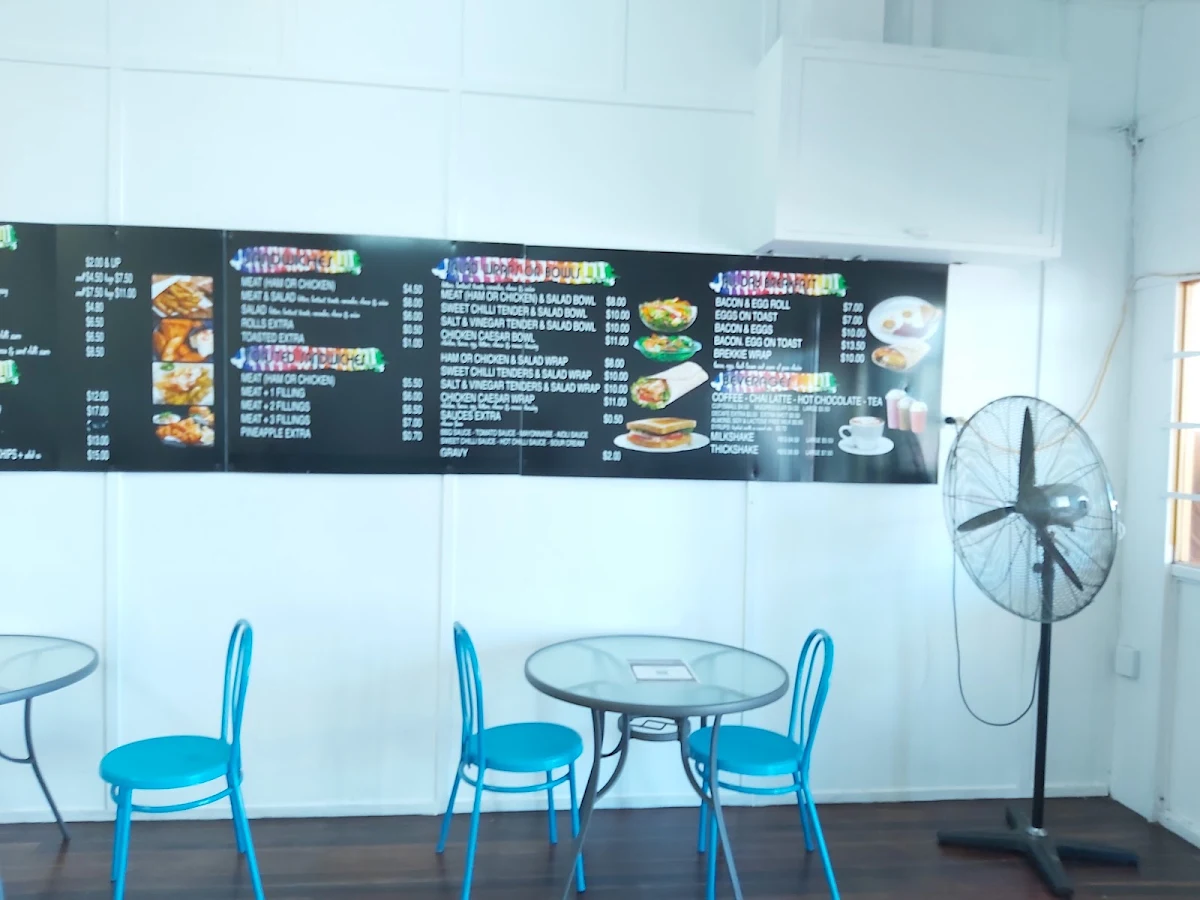 Menu, Rainbow Cafe Mount Morgan