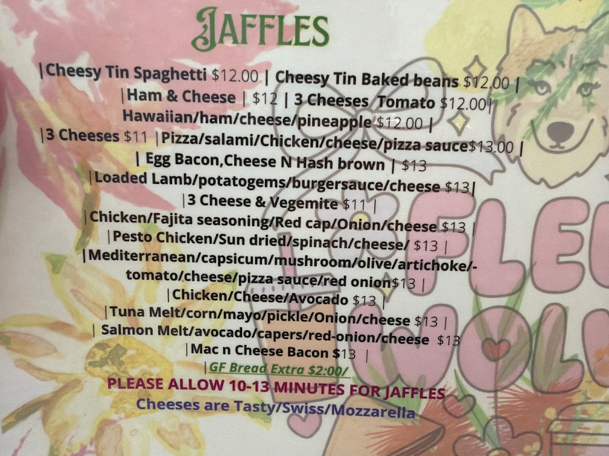 Menu, Fleur Wolves