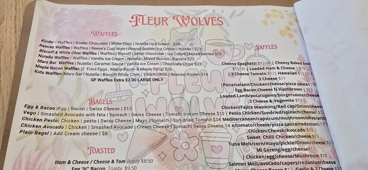 Menu, Fleur Wolves