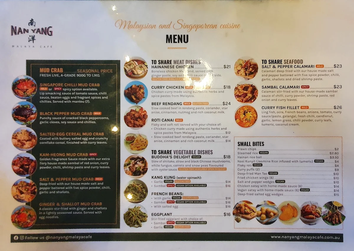 Menu, Ipoh Hawker Marrickville