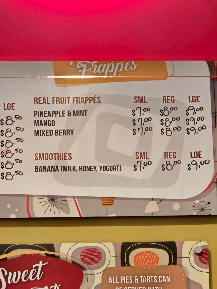 Menu, Mountain High Pies