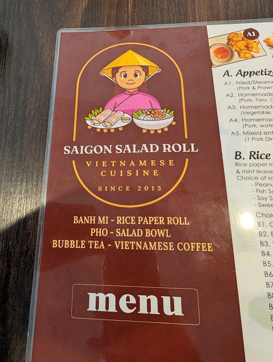 Menu, Saigon Salad Roll