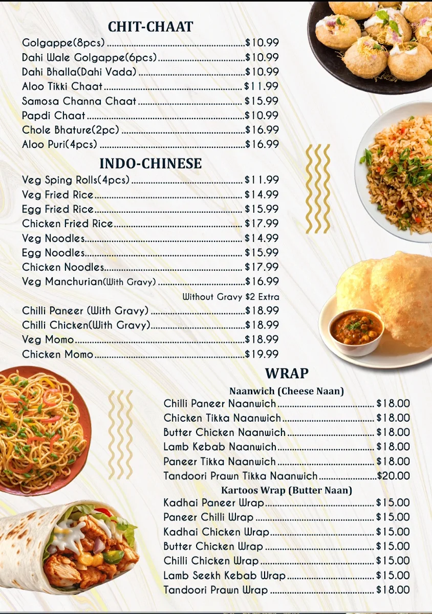 Menu, Brew & Spice by Masala Art