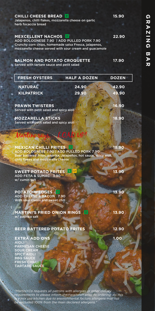 Menu, Martini and Co | Plenty Valley