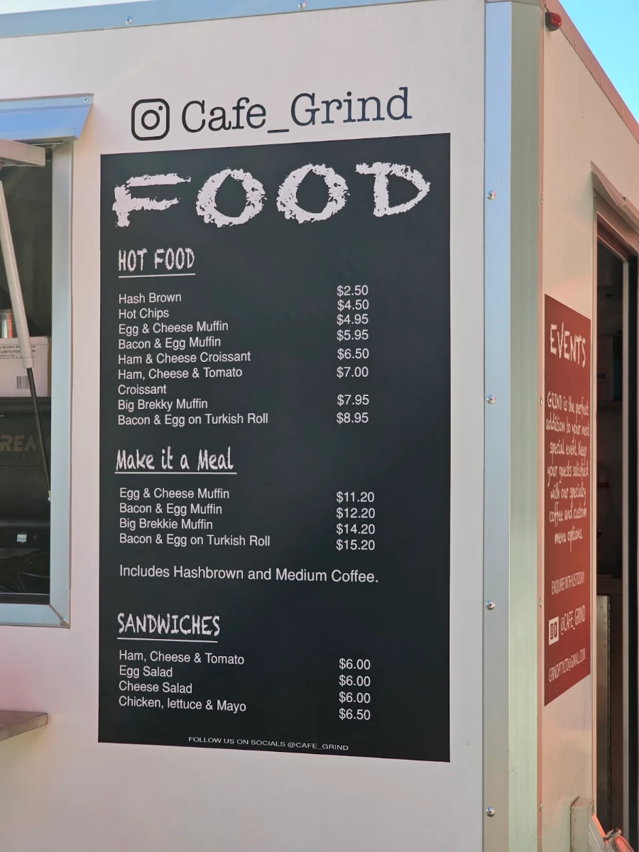 Menu, Cafe Grind (Roasting House)