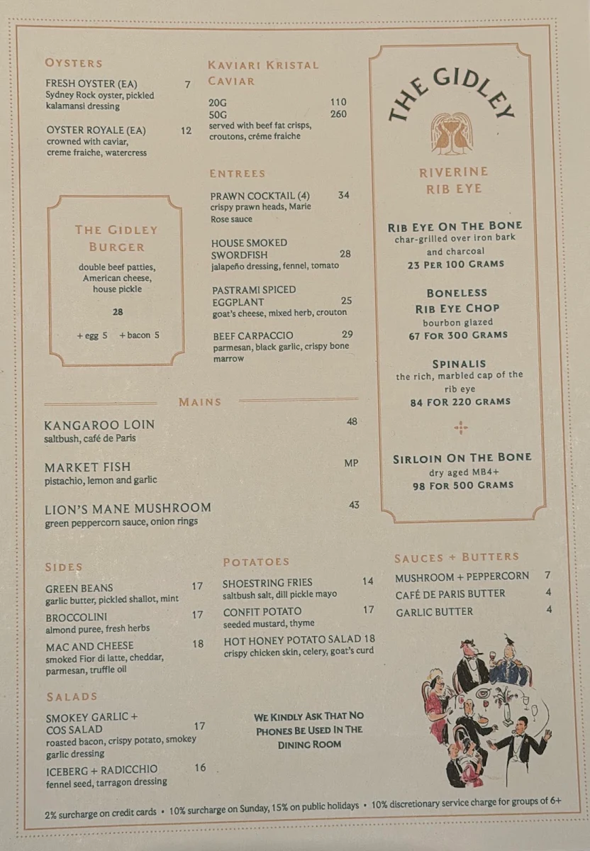 Menu, The Gidley