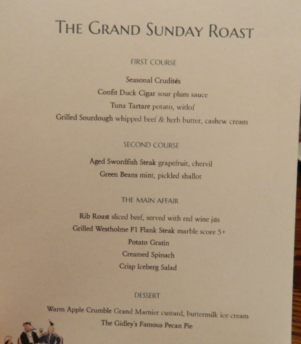Menu, The Gidley