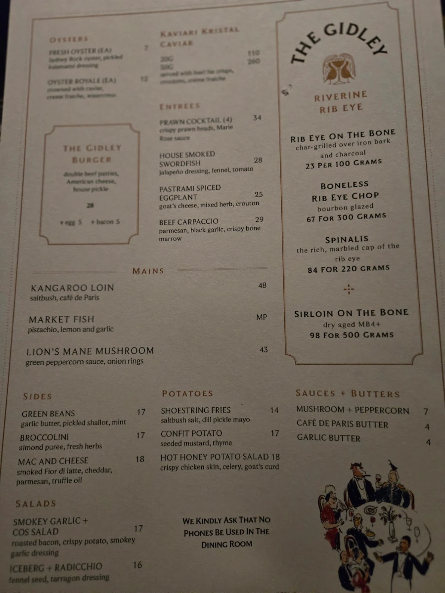 Menu, The Gidley