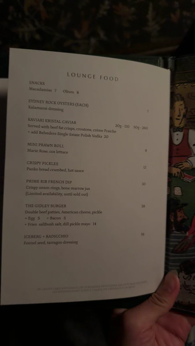 Menu, The Gidley