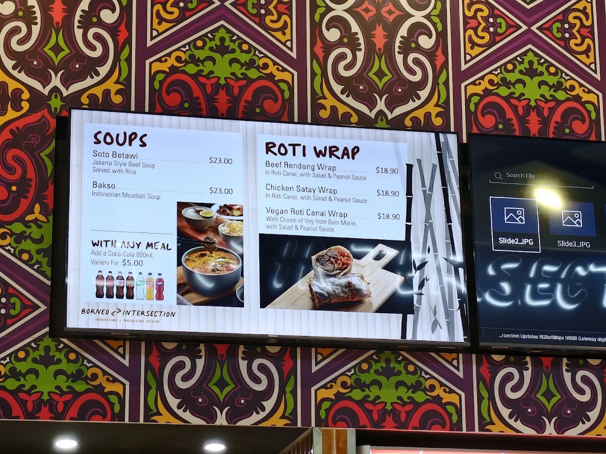 Menu, Borneo Intersection