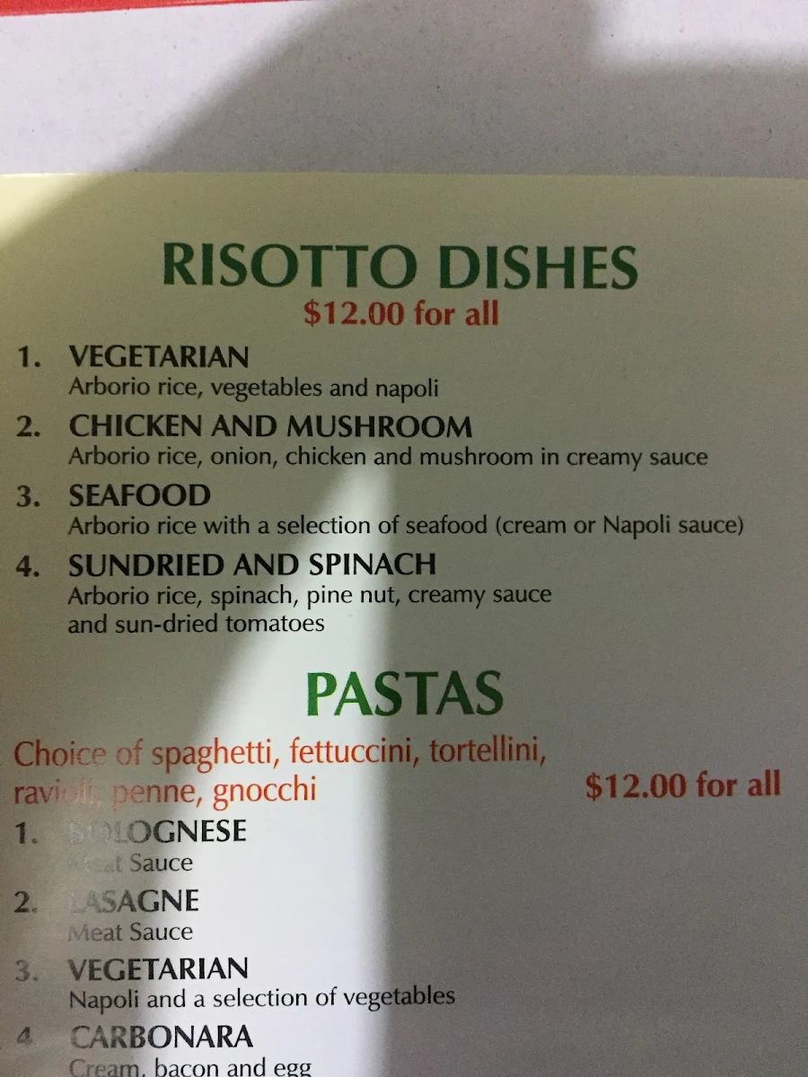 Menu, Aussie Pizza