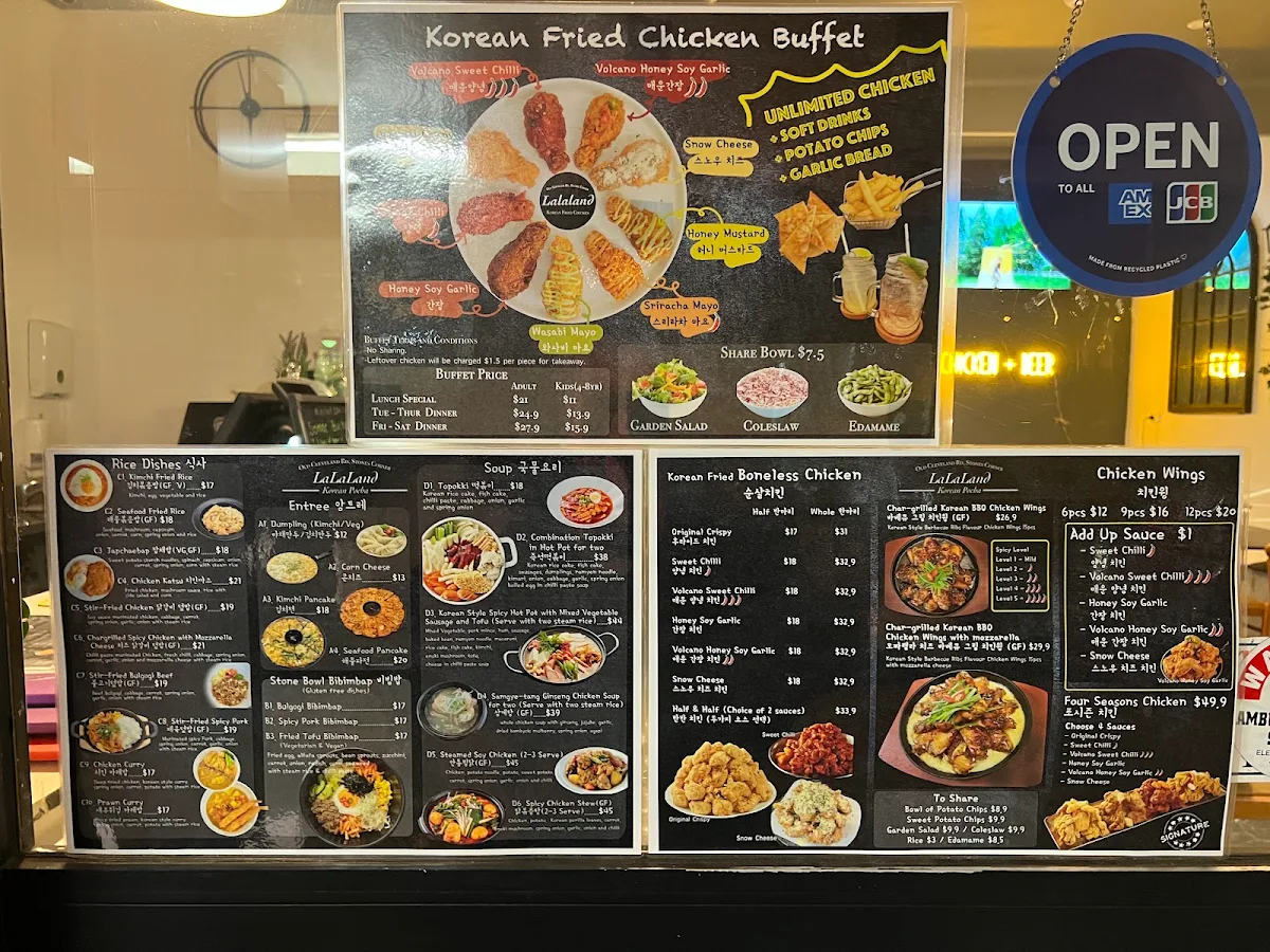 Menu, Lalaland Cafe and Korean Restaurant
