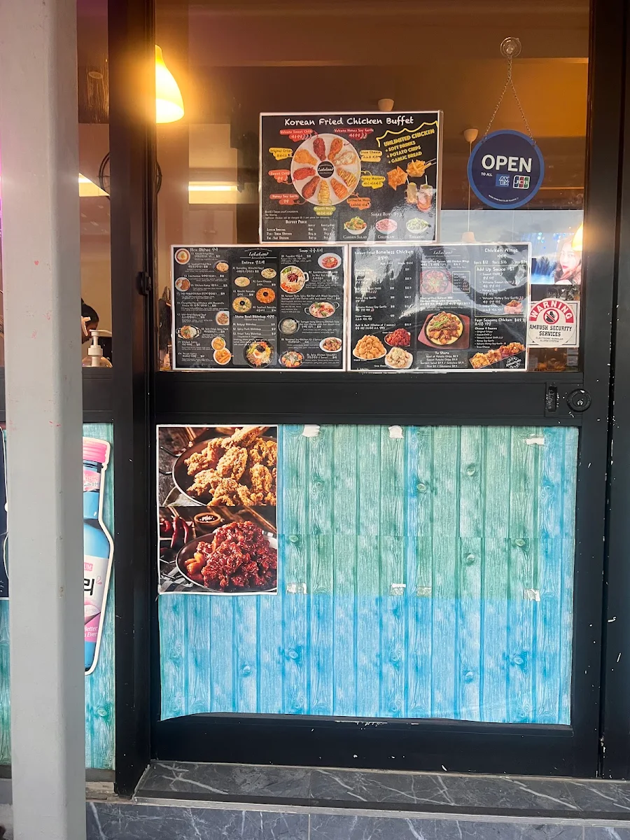 Menu, Lalaland Cafe and Korean Restaurant