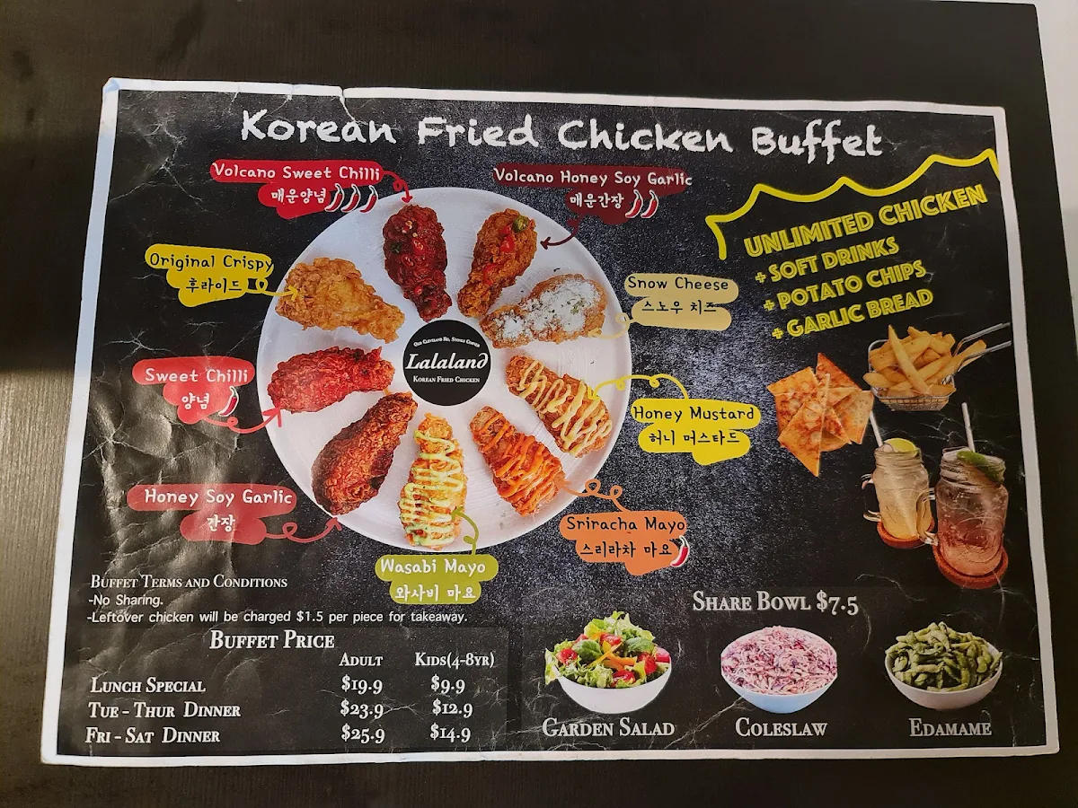 Menu, Lalaland Cafe and Korean Restaurant