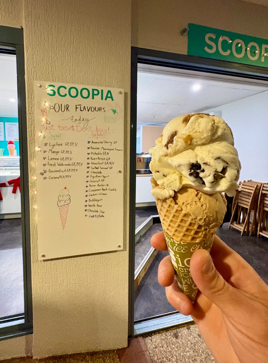 Menu, Scoopia Gelato & Coffee