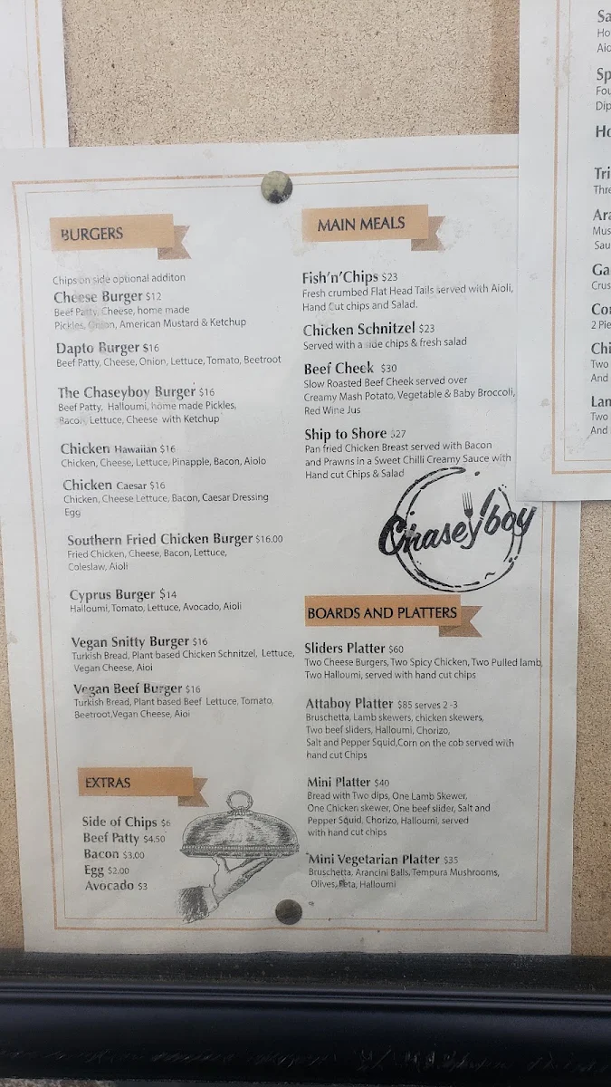 Menu, Ambers Cafe & Restaurant