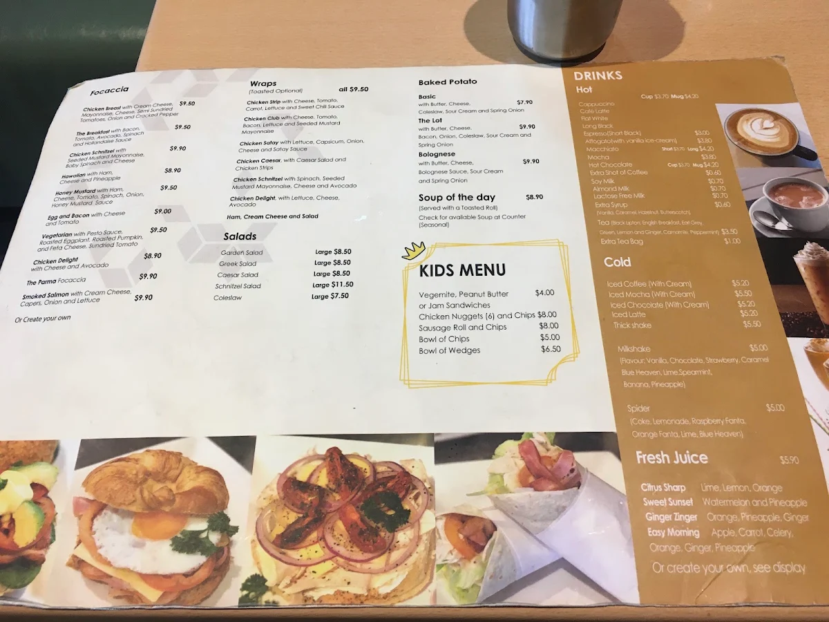 Menu, Ducky’s Corner Langwarrin
