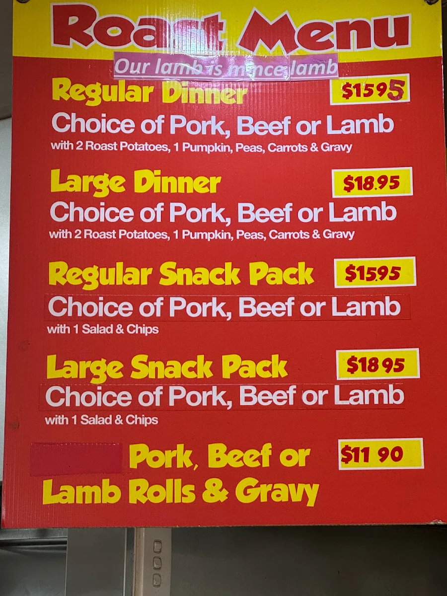 Menu, The Chicken Grill
