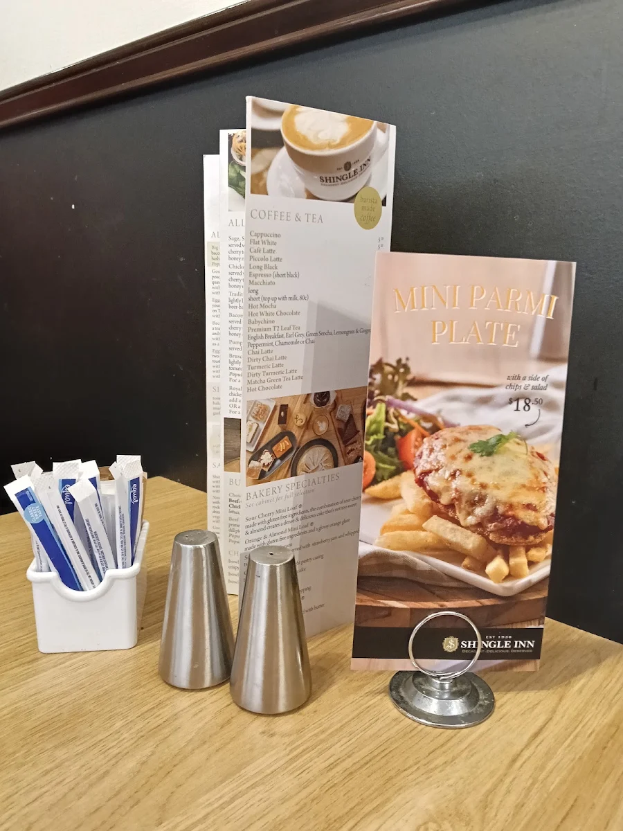 Menu, Shingle Inn Capalaba Park