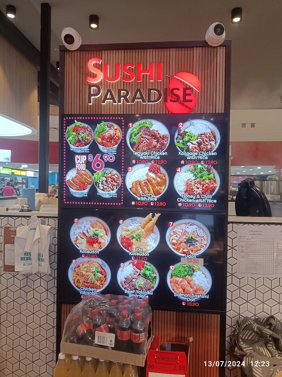 Menu, Sushi Paradise sbh