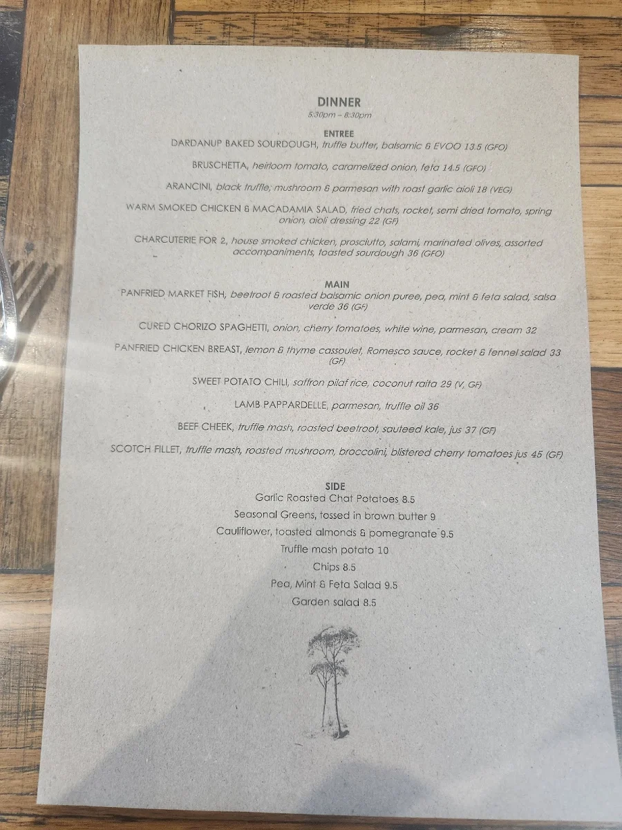 Menu, The Lakeside Restaurant & Bar