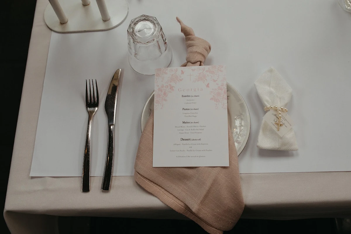 Menu, Paladino's Cucina