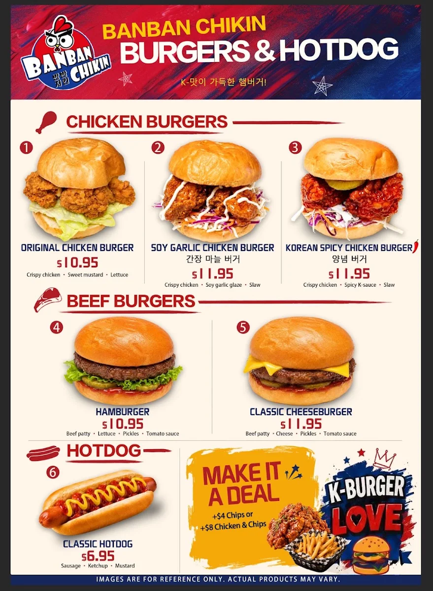 Menu, BANBAN CHIKIN