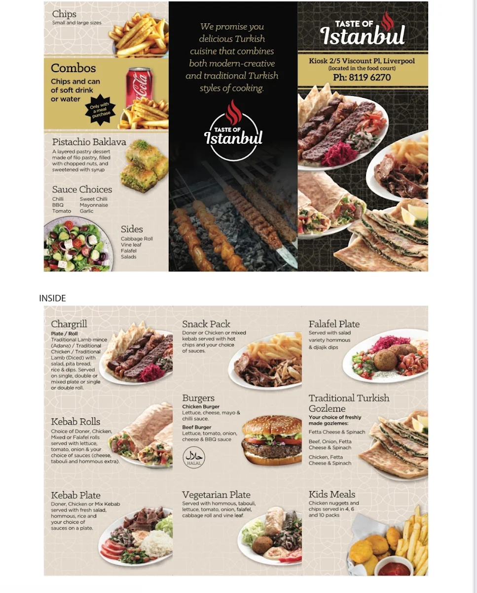Menu, Taste of Istanbul