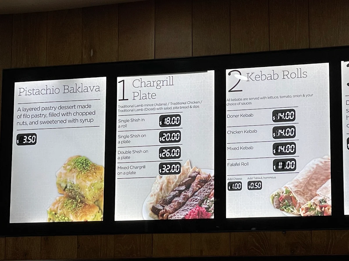 Menu, Taste of Istanbul