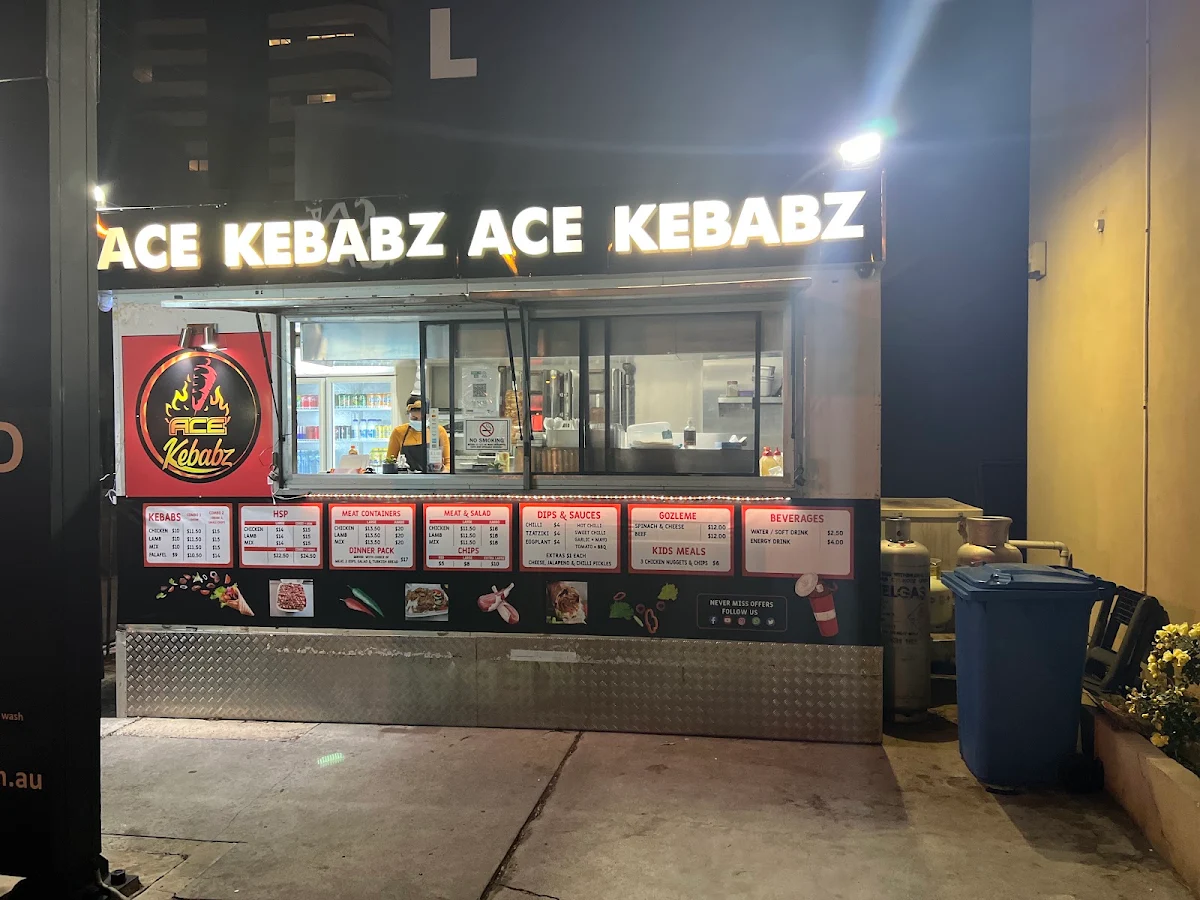 Menu, Ace Kebab & Loukoumades