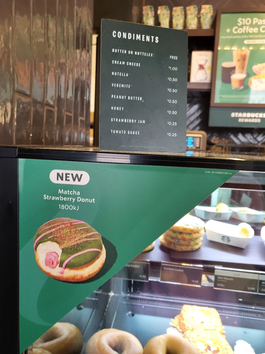 Menu, Starbucks Central Park