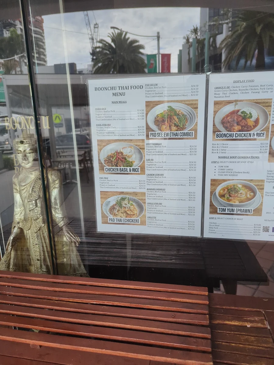 Menu, Boonchu Thai Food