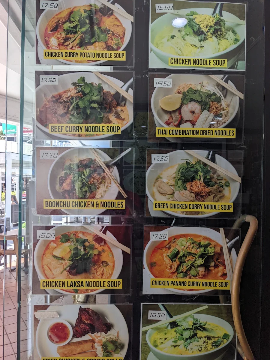 Menu, Boonchu Thai Food