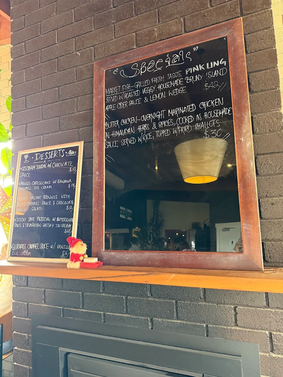 Menu, Hotel Bruny