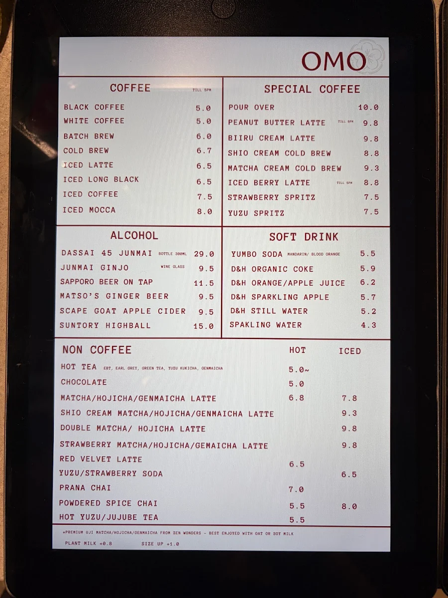 Menu, OMO