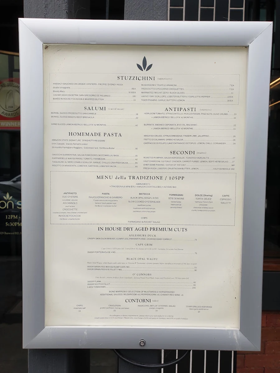 Menu, Amazon State Restaurant