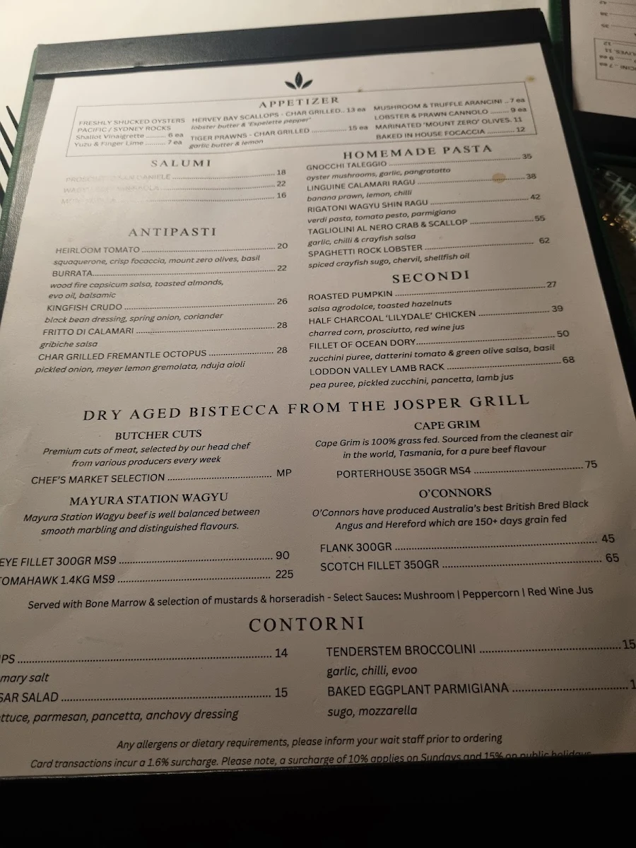 Menu, Amazon State Restaurant