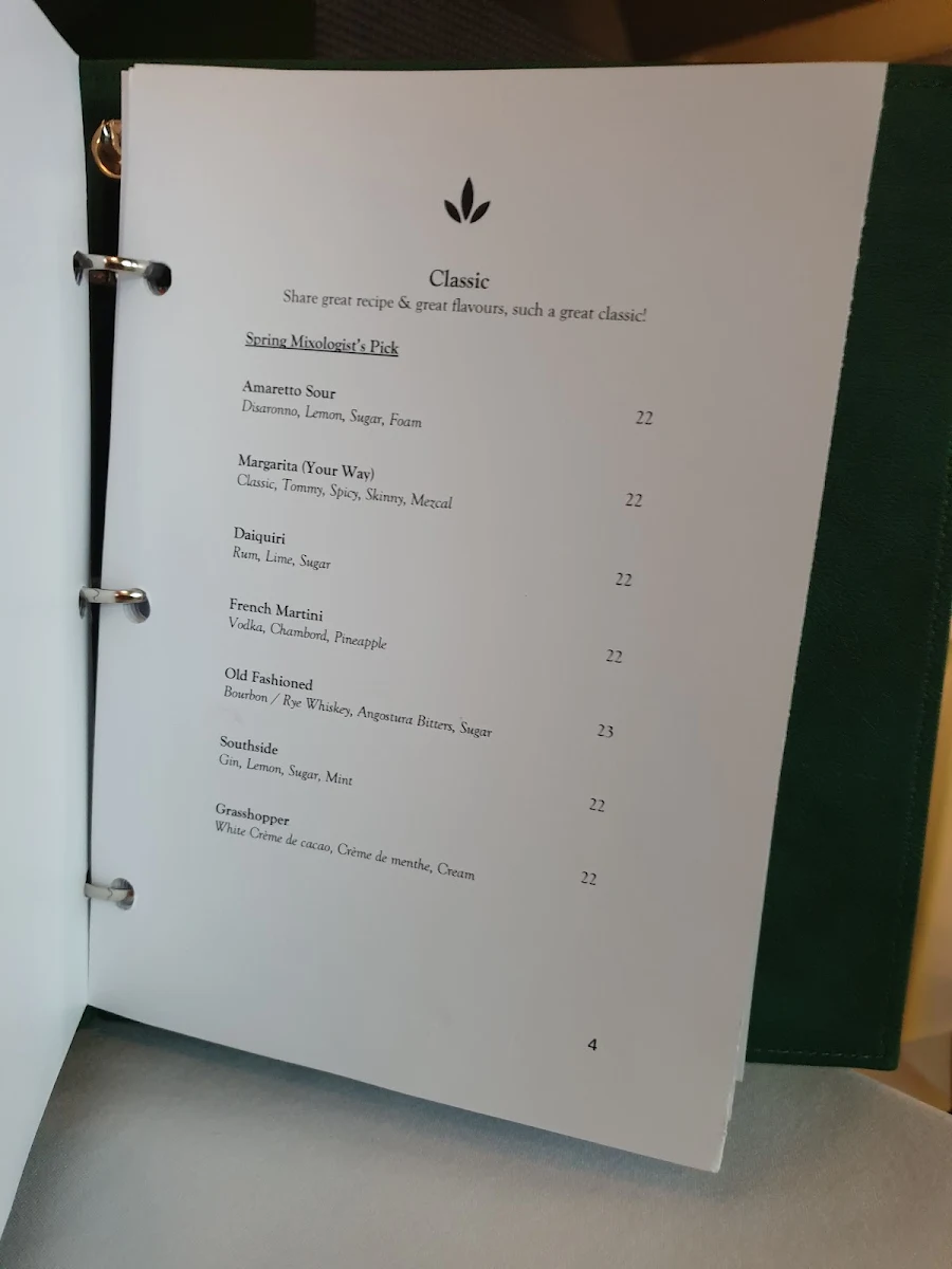 Menu, Amazon State Restaurant